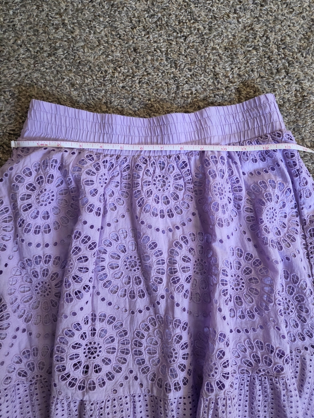 Alice + Olivia Lavender Eyelet Maxi Skirt - Picture 7 of 8